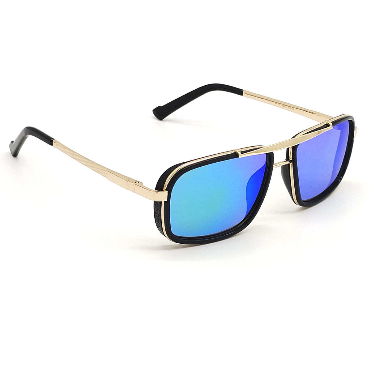 Madarian 4413 Square Sunglasses (SUN-RN-4413-AQG3GLD-M)