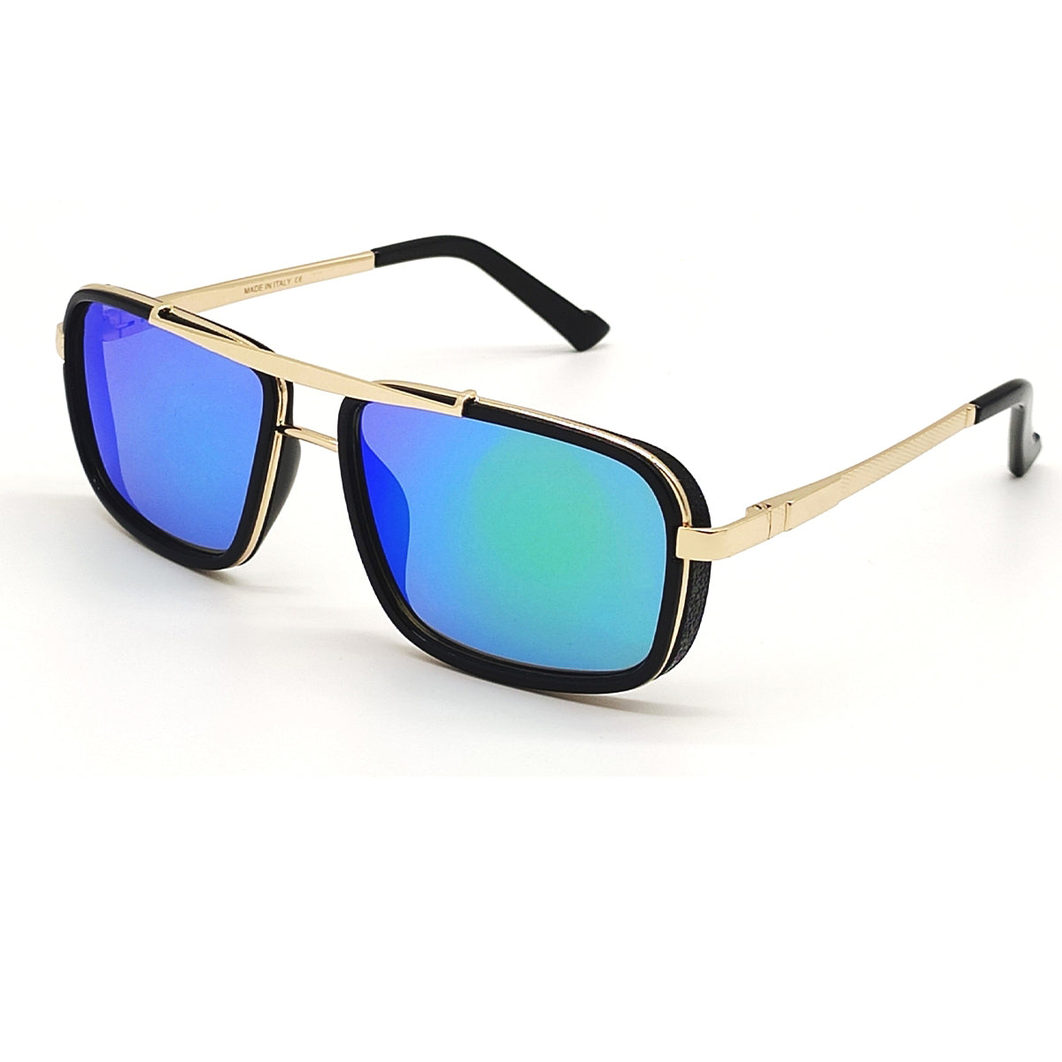 Madarian 4413 Square Sunglasses (SUN-RN-4413-AQG3GLD-M) SWASTIK CREATIONS The Trend Point