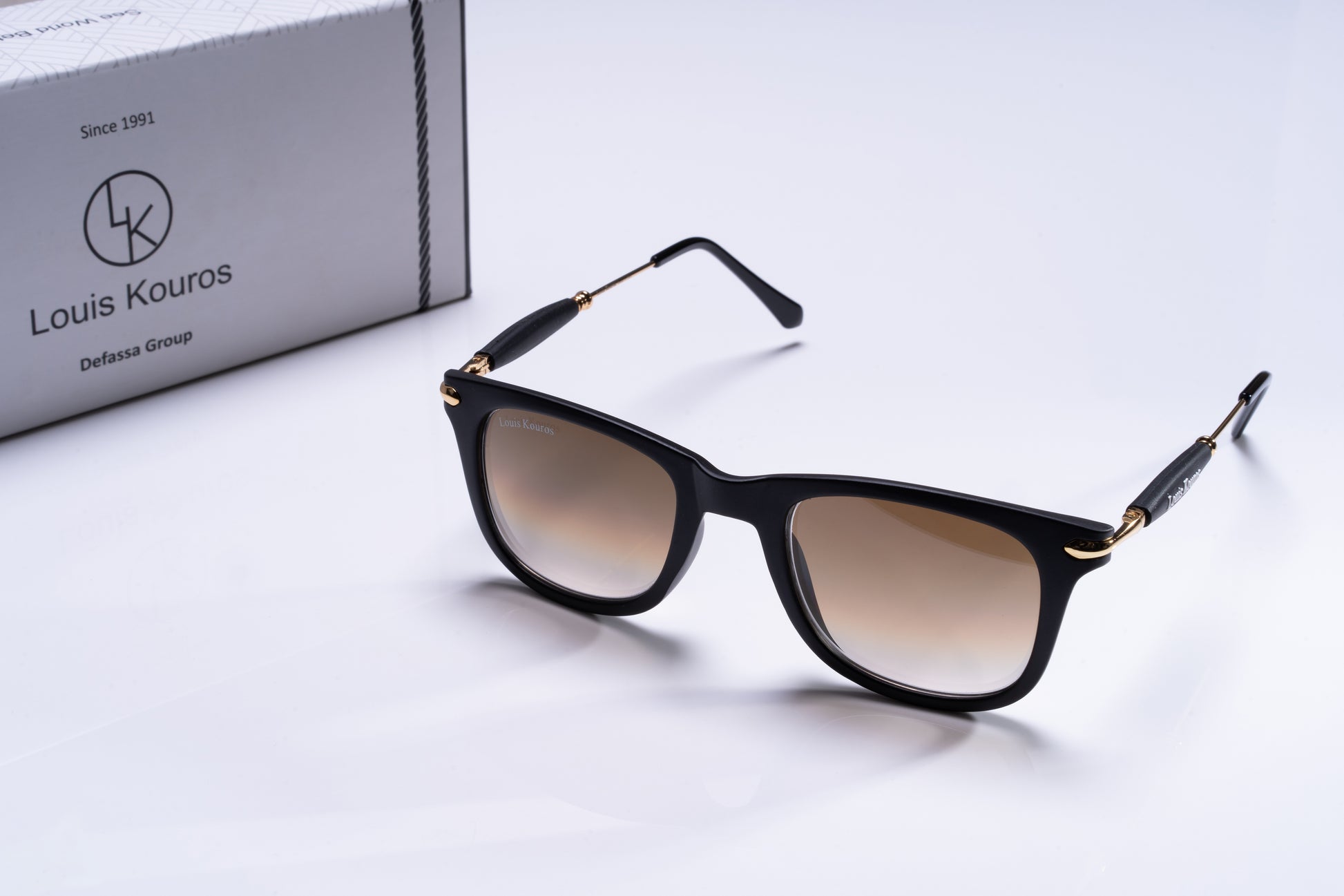 Brown Buloster Square Sunglasses (SUN-LK-2148-BRN2GLD-M)