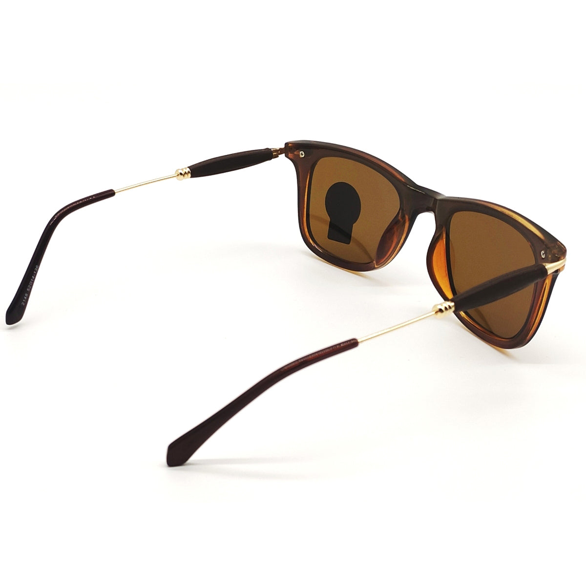 Brown Enigte Square Sunglasses (SUN-RN-2148-BRN1GLD-M) SWASTIK CREATIONS The Trend Point