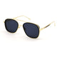 Black Pininfarina Square Sunglasses (SUN-GC-3822-BLK1GLD)