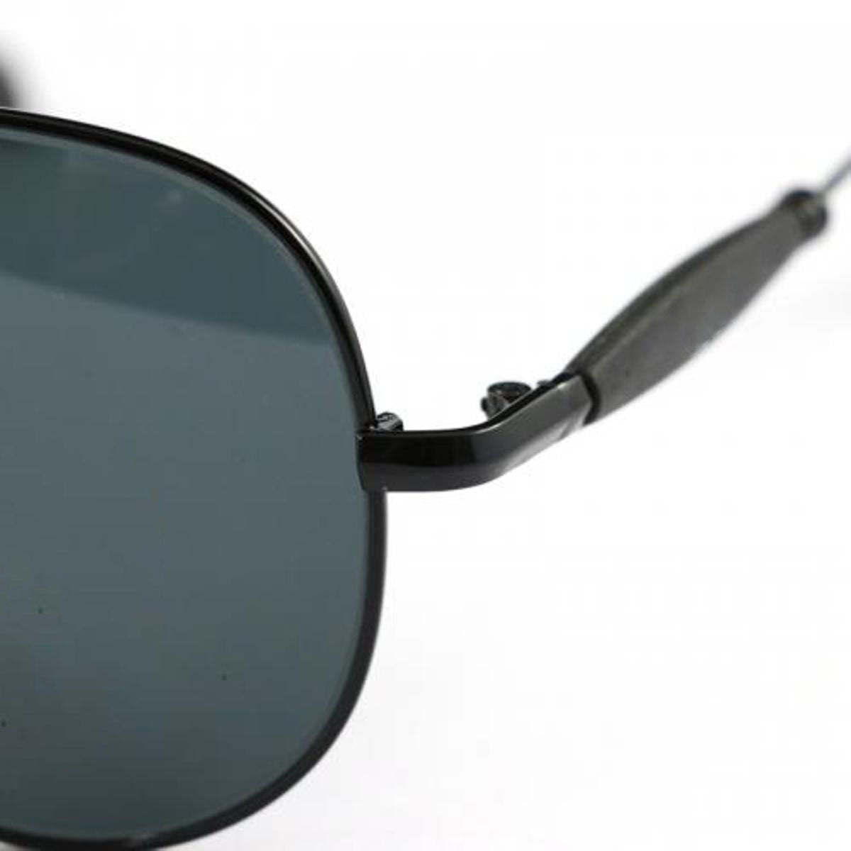 Black Ancestral Aviator Sunglasses (SUN-RN-3517-BLK1BLK-M) SWASTIK CREATIONS The Trend Point