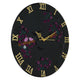 Swastik Trend Point Exquisite Wooden Handmade Wall Clock black With Dark pink and golden Printed Acrylic Wall Clock for Home & Office Decorative Big Size Clock (18 Inch)