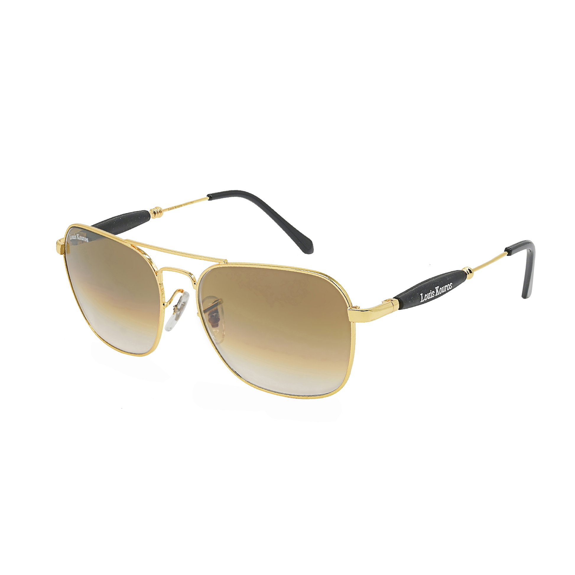 Brown Tigor Square Premium Sunglasses (SUN-LK-1208-BRN2GLD-M)