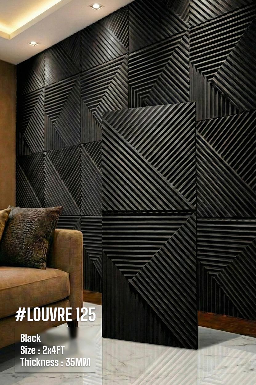# Louvre 125 PU Panel New Design- 35mm thickness - Size 2x4ft - 5 color options - SWASTIK CREATIONS The Trend Point