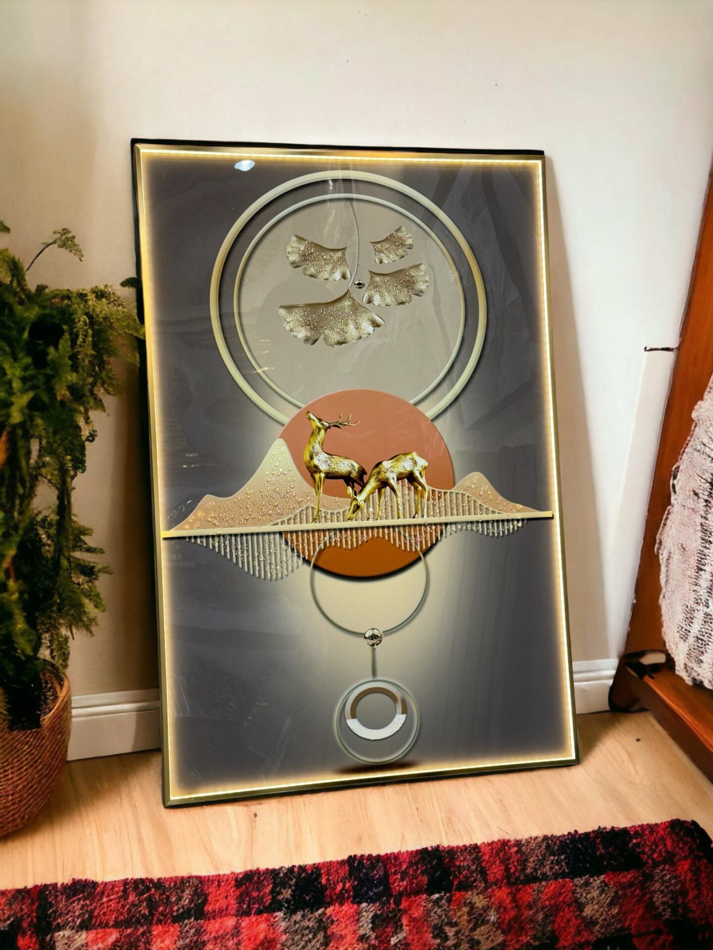 Luminous Deer Crystal Painting with LED - SWASTIK CREATIONS The Trend Point