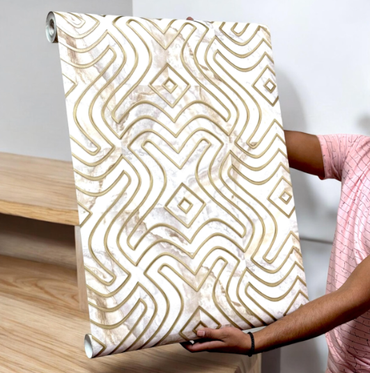 Luxury Metallic Wallpaper (set of 2) - SWASTIK CREATIONS The Trend Point