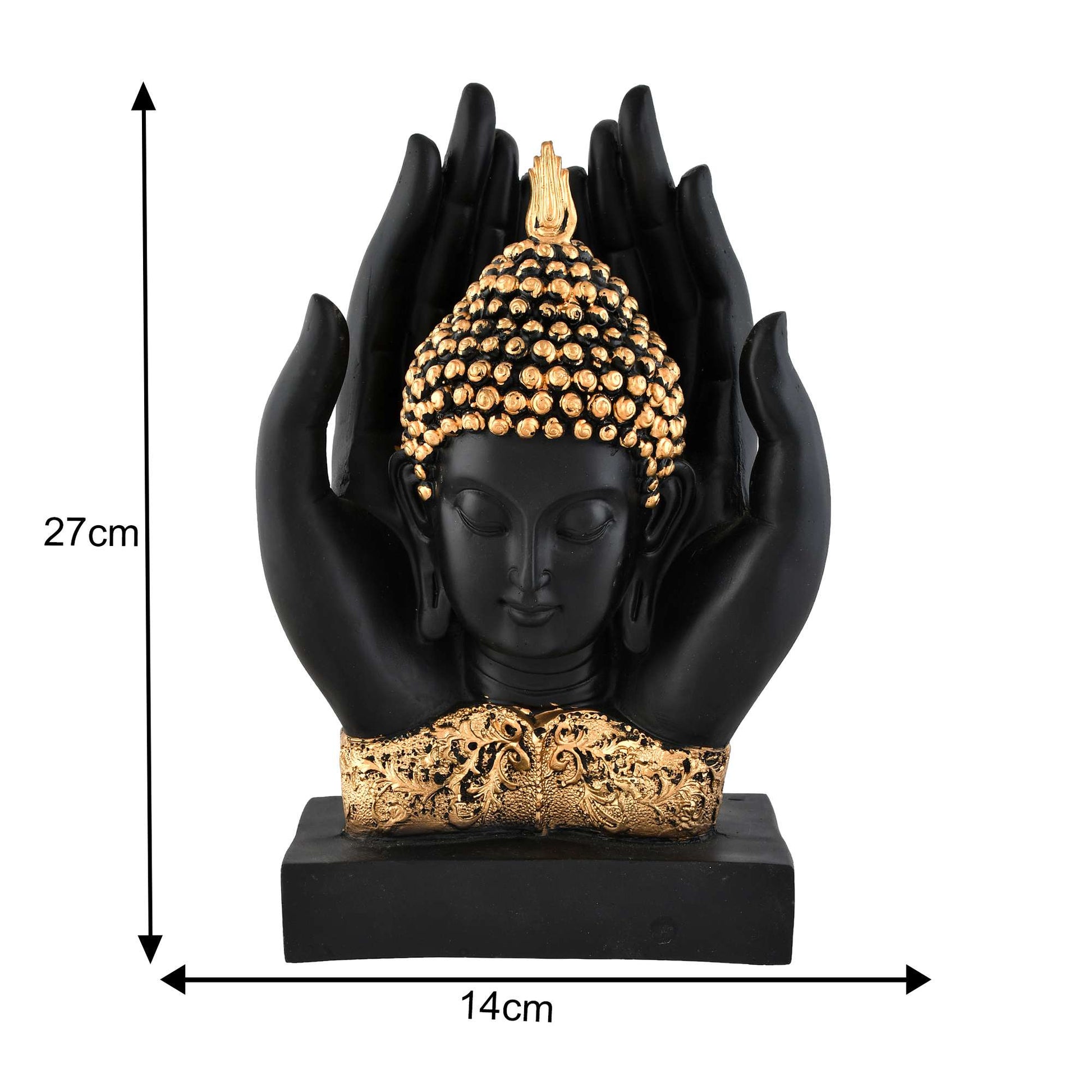 Swastik Trend Point Meditating Sitting Buddha Idols for Home Decor Diwali Gifts for Family and Friends -31 16cm*15cm*22cm