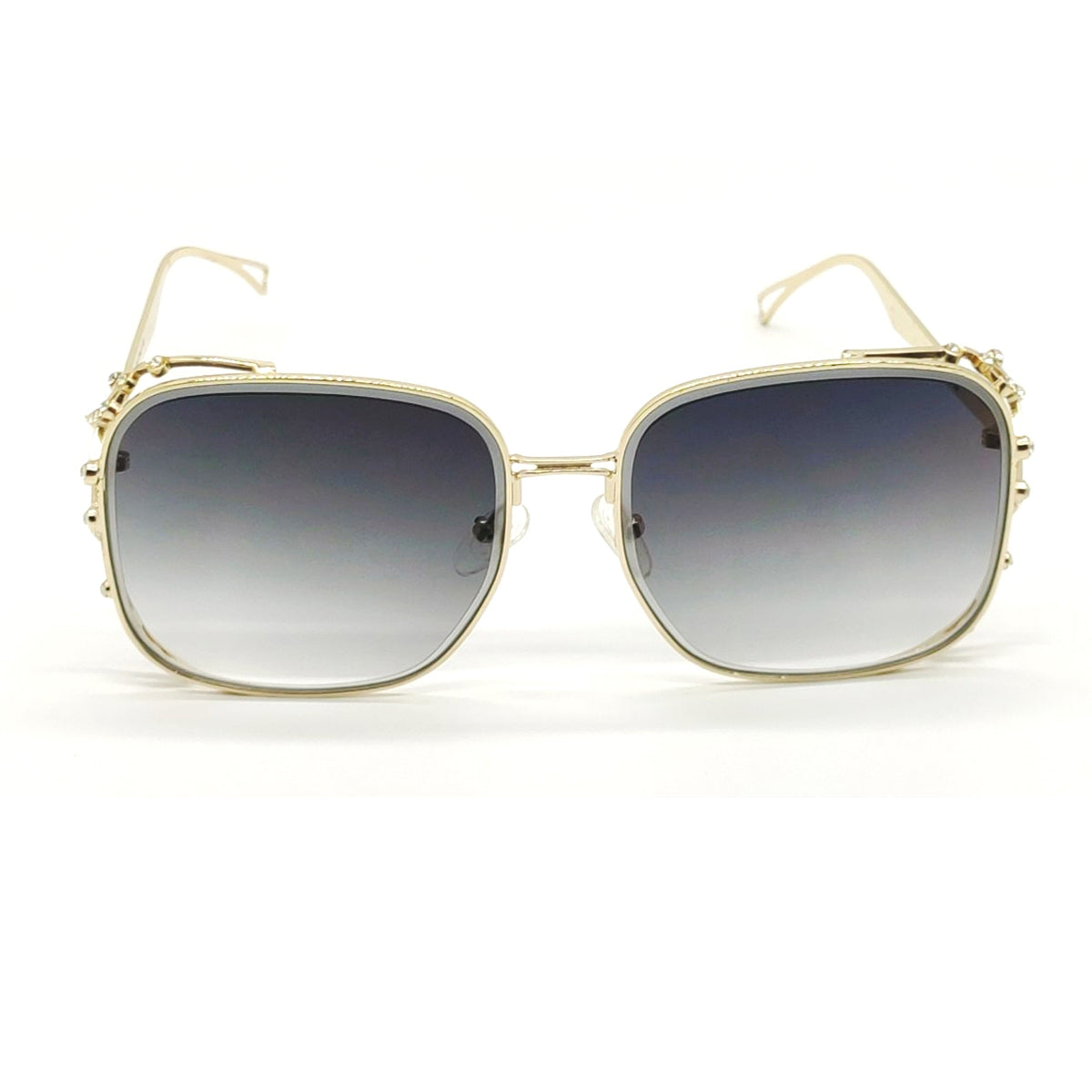 Black stradale Square Sunglasses (SUN-GC-8032-BLK2GLD)