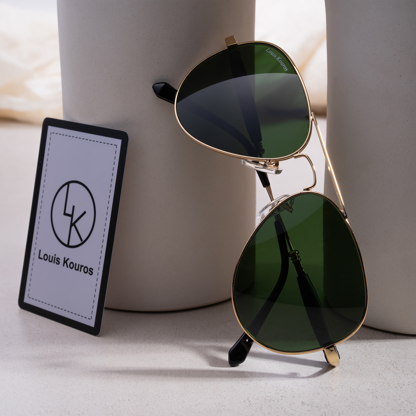 Green Airomade Aviator Sunglasses (SUN-LK-3517-GRN1GLD-M) SWASTIK CREATIONS The Trend Point