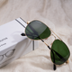 Green Airomade Aviator Sunglasses (SUN-LK-3517-GRN1GLD-M)