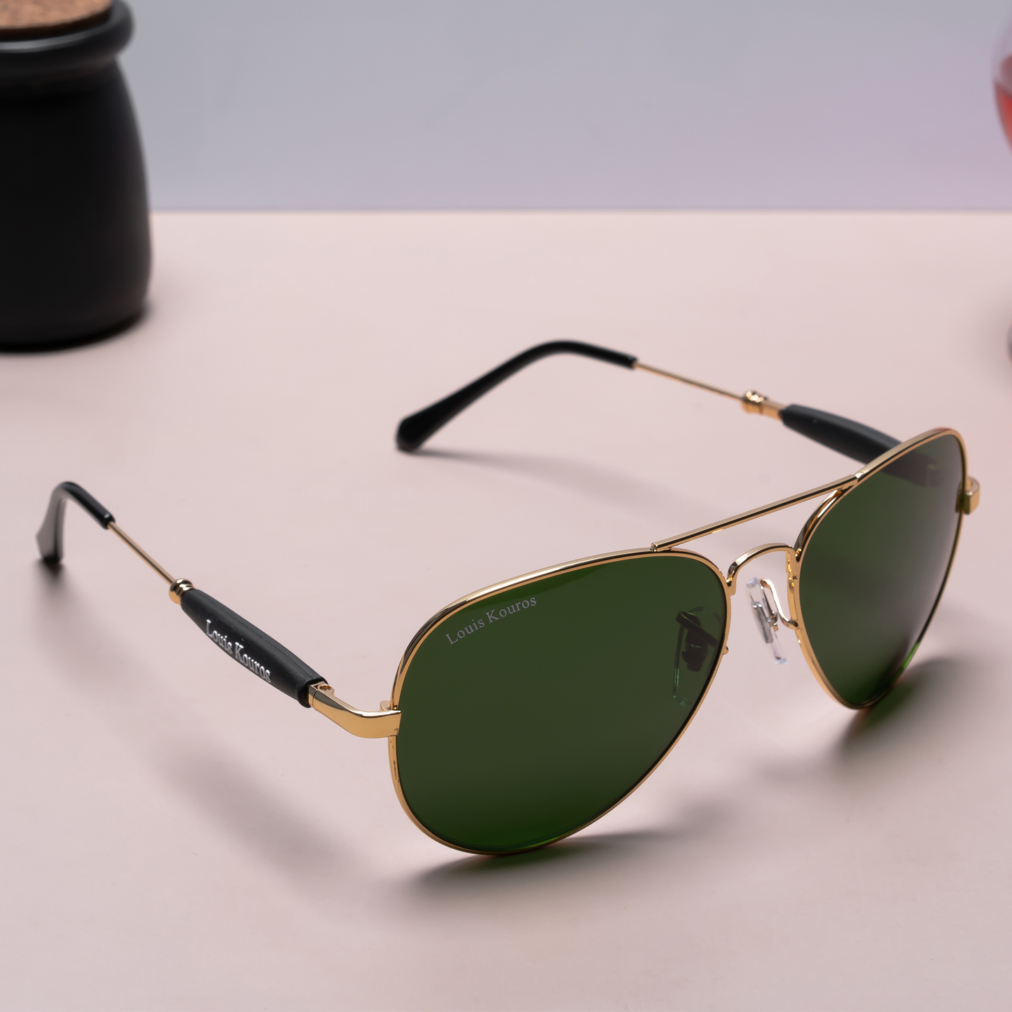 Green Airomade Aviator Sunglasses (SUN-LK-3517-GRN1GLD-M) SWASTIK CREATIONS The Trend Point