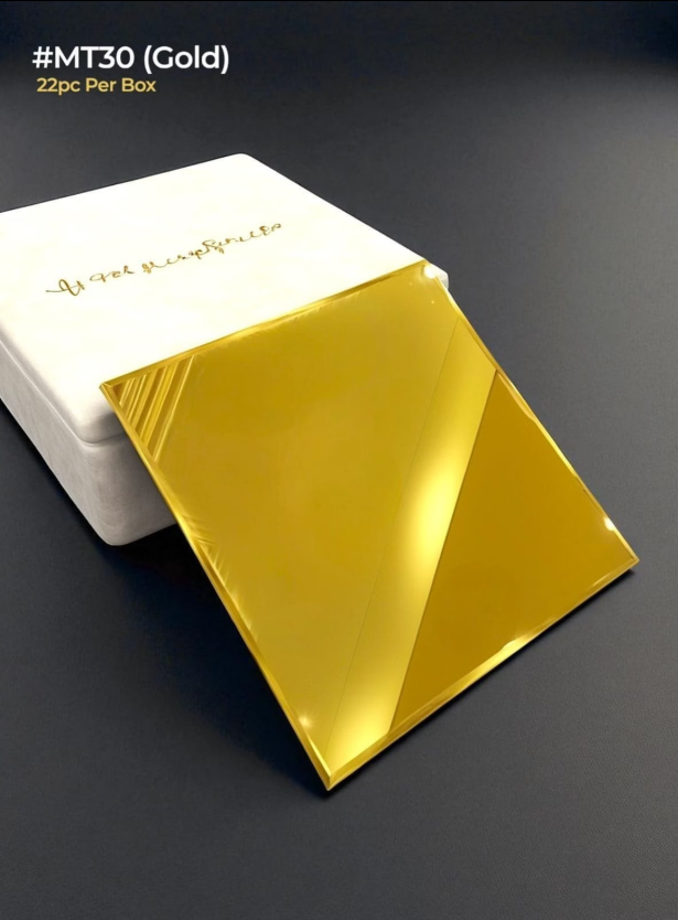 #Mt 30 Exclusive Mirror Glass Mosaic Tile Gold (Min 22 pcs)