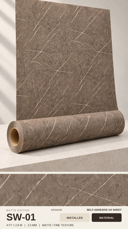 Self Adhesive UV Matte Sheets (size 4 Ft x 2.8 M) SW-01- 2.5mm Thickness