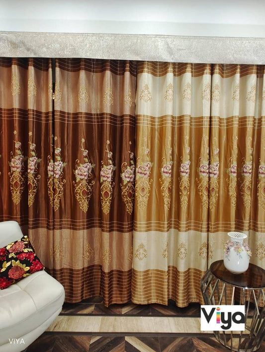 RF-919 EMBROIDERED Curtains (2 colors) - SWASTIK CREATIONS The Trend Point