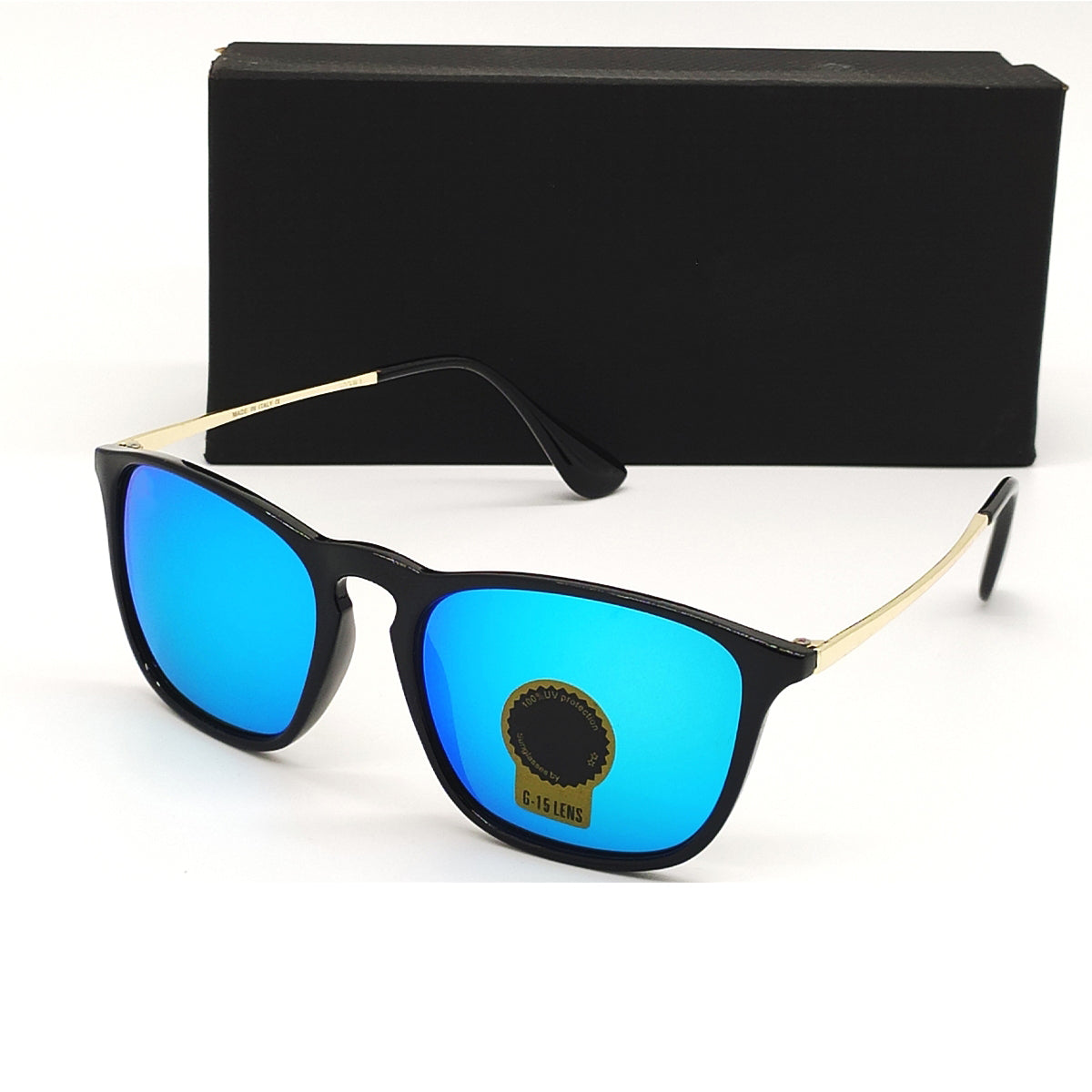 RIBA 4187 Square Sunglasses (SUN-RN-4187-AQB3GLD-M) SWASTIK CREATIONS The Trend Point