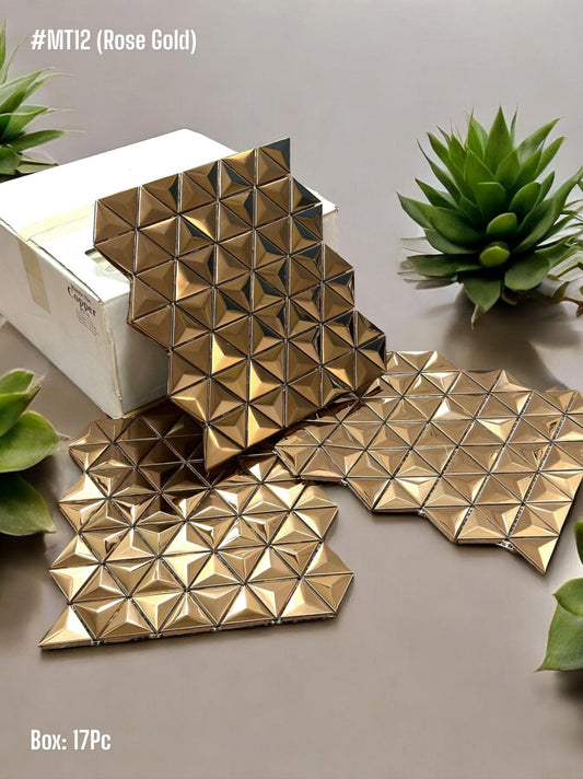 Copper SS Metal Mosaic Tile (Box of 17pc)