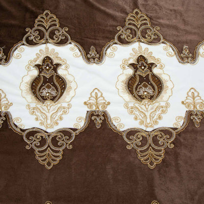 RF-2132 Embroidered Tissue Curtains (8 different colors and available in single piece packing)