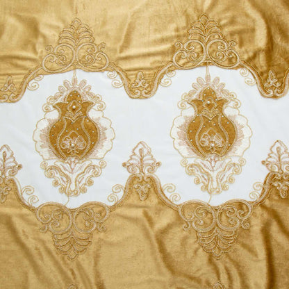 RF-2132 Embroidered Tissue Curtains (8 different colors and available in single piece packing)