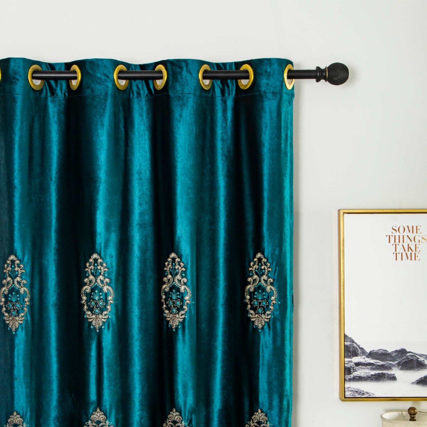 RF-2124 Dutch Velvet Curtains (6 different colors and available in single piece packing) SWASTIK CREATIONS The Trend Point