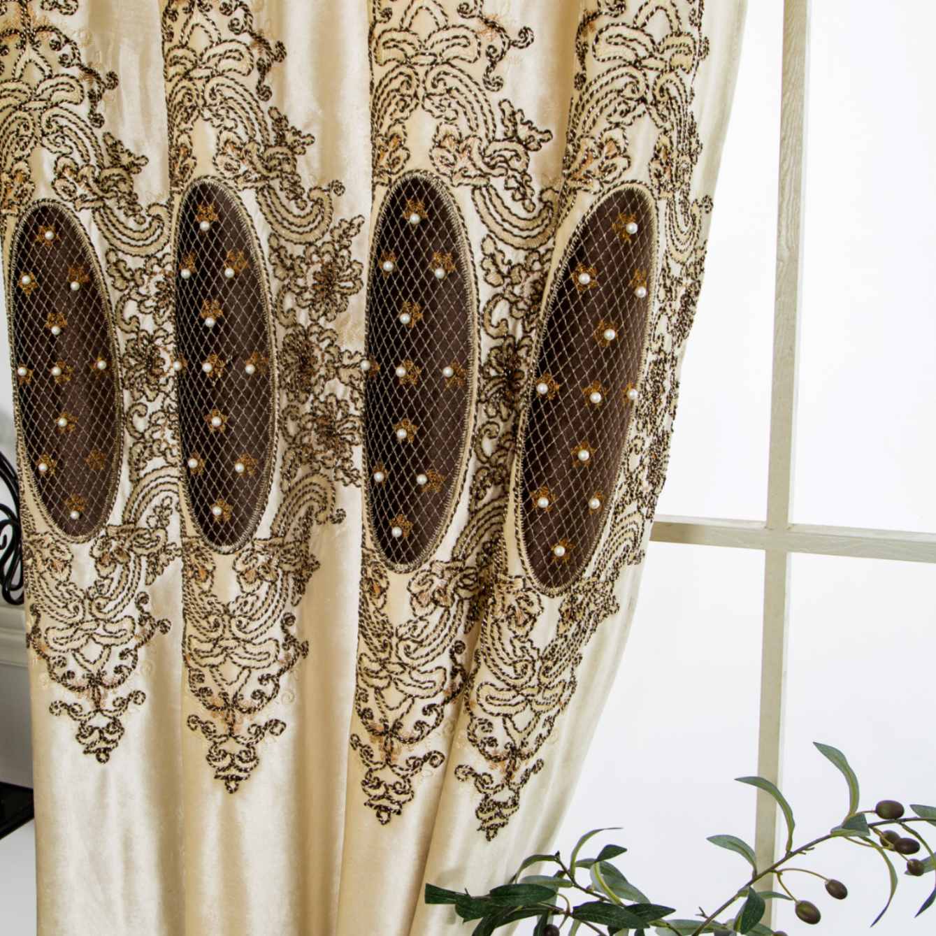 RF-2124 Dutch Velvet Curtains (6 different colors and available in single piece packing) SWASTIK CREATIONS The Trend Point