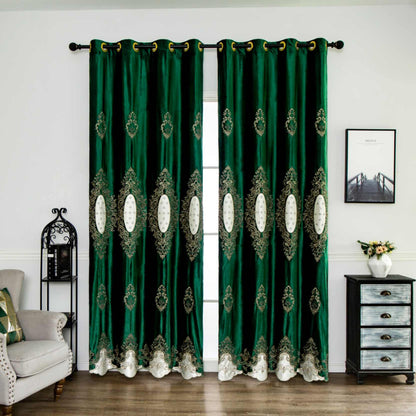 RF-2124 Dutch Velvet Curtains (6 different colors and available in single piece packing)