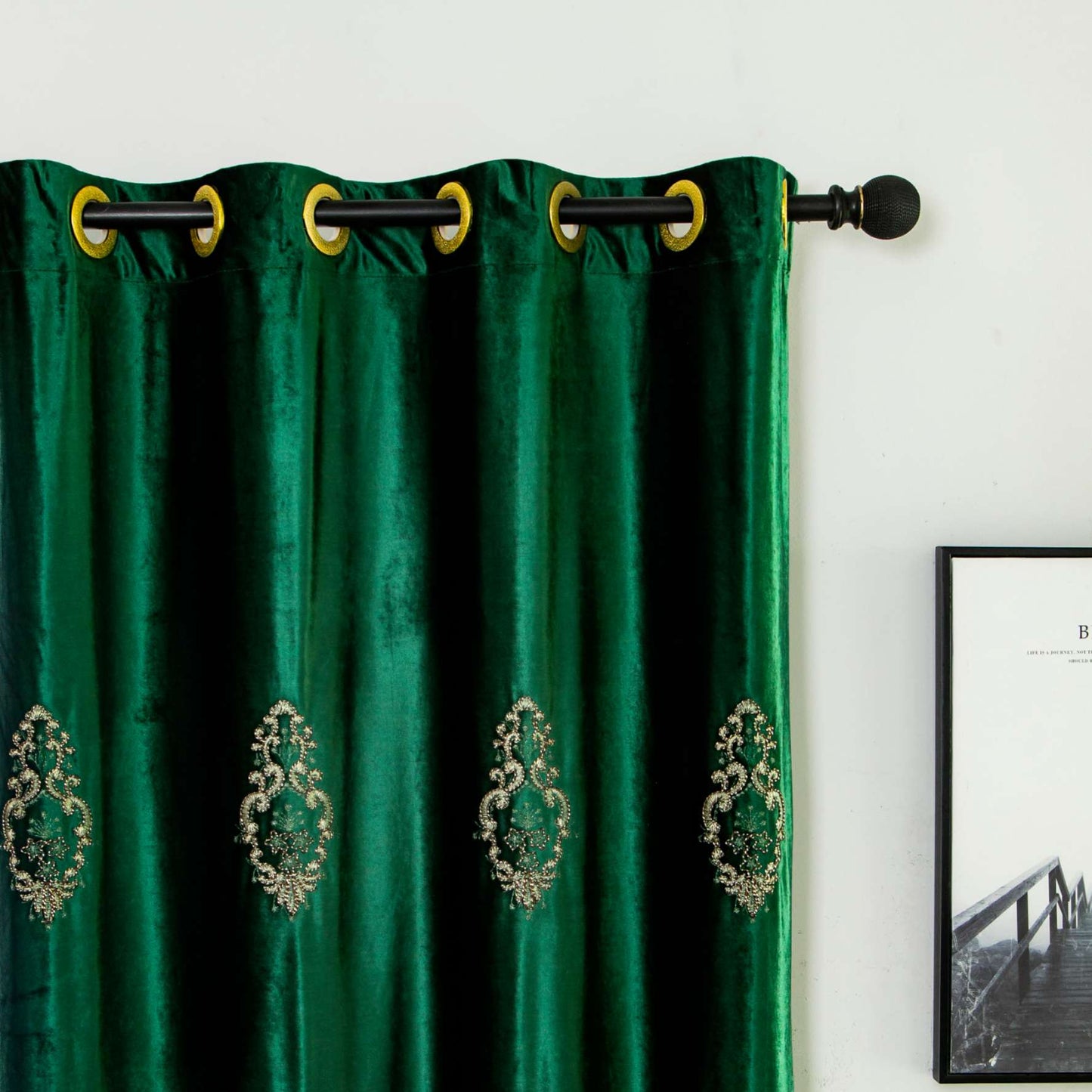 RF-2124 Dutch Velvet Curtains (6 different colors and available in single piece packing) SWASTIK CREATIONS The Trend Point