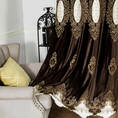 RF-2124 Dutch Velvet Curtains (6 different colors and available in single piece packing)