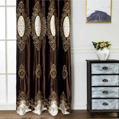 RF-2124 Dutch Velvet Curtains (6 different colors and available in single piece packing)