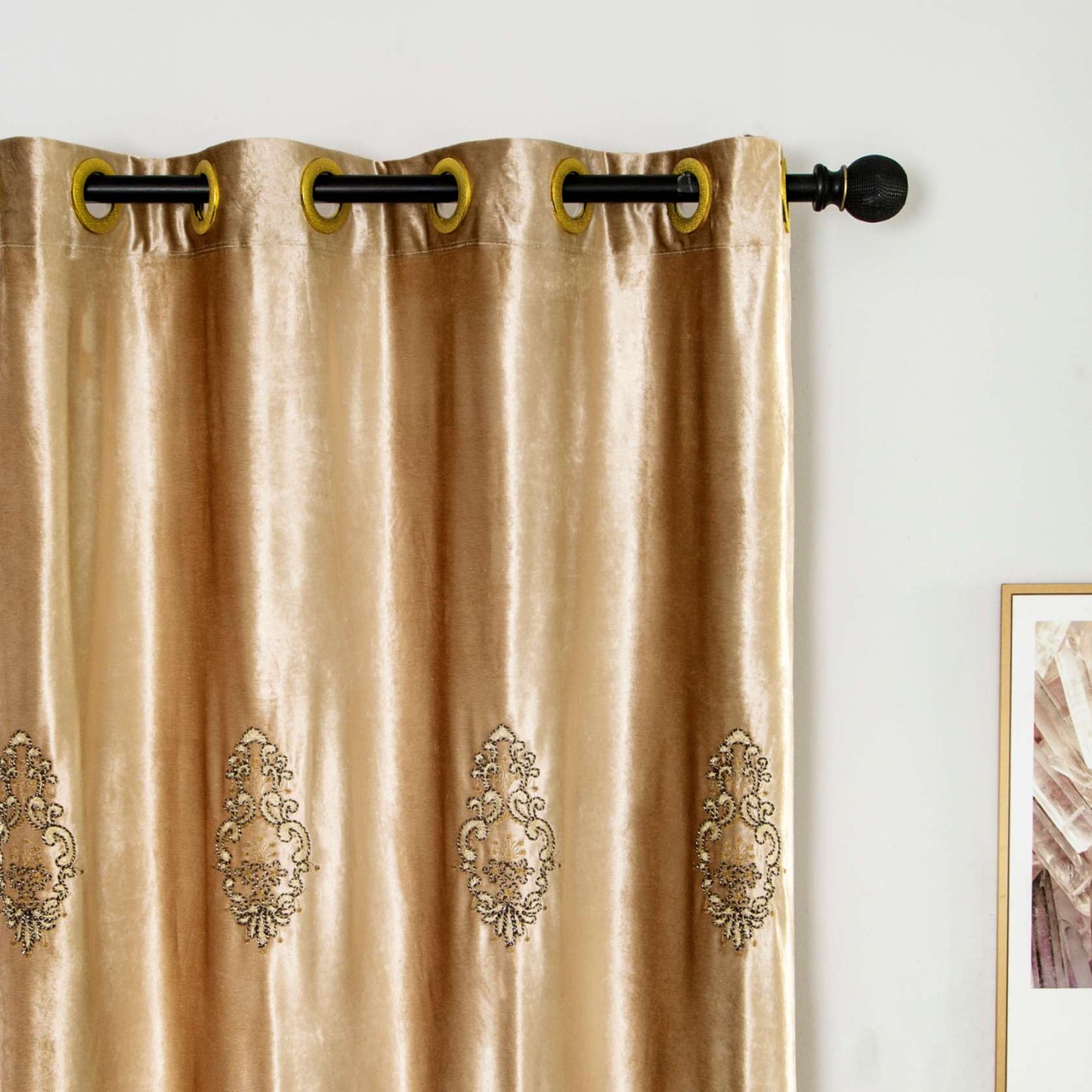 RF-2124 Dutch Velvet Curtains (6 different colors and available in single piece packing) SWASTIK CREATIONS The Trend Point