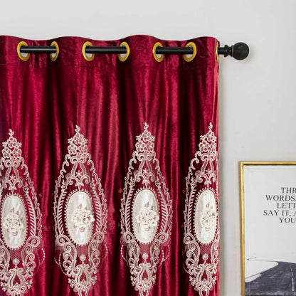 RF-2125 Dutch Velvet Curtains (6 different colors and available in single piece packing)