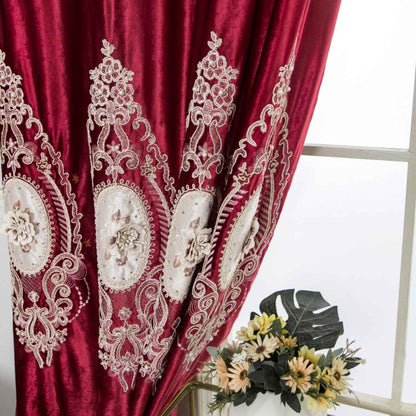 RF-2125 Dutch Velvet Curtains (6 different colors and available in single piece packing)