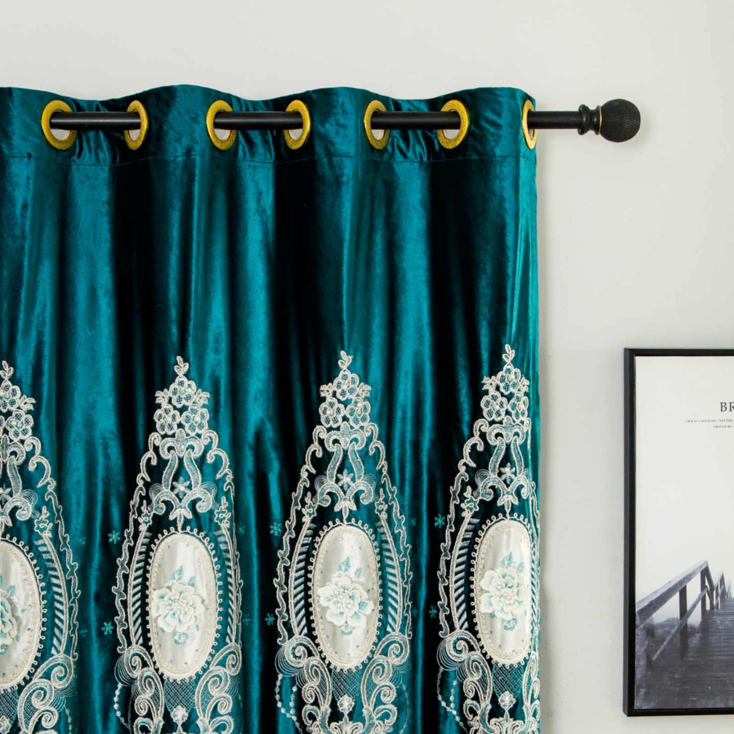 RF-2125 Dutch Velvet Curtains (6 different colors and available in single piece packing) SWASTIK CREATIONS The Trend Point