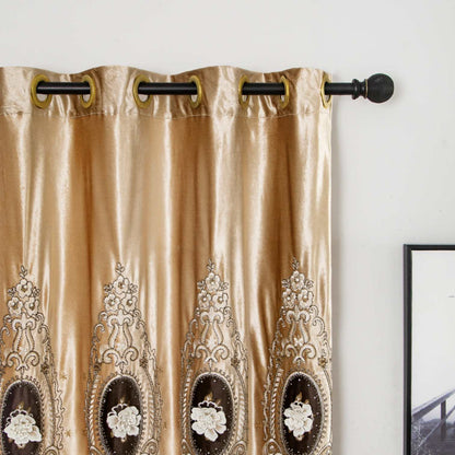 RF-2125 Dutch Velvet Curtains (6 different colors and available in single piece packing)