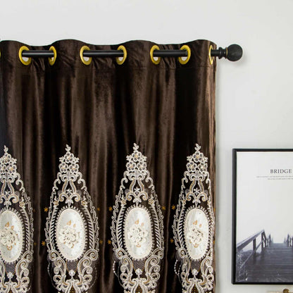 RF-2125 Dutch Velvet Curtains (6 different colors and available in single piece packing)