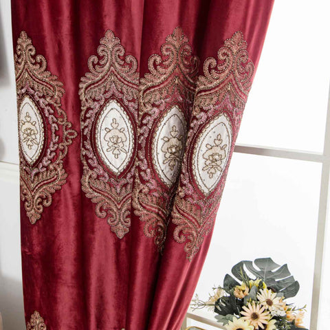 RF-2122 ITALIAN VELVET
HEAVY Curtain WITH EMBROIDERY - SWASTIK CREATIONS The Trend Point