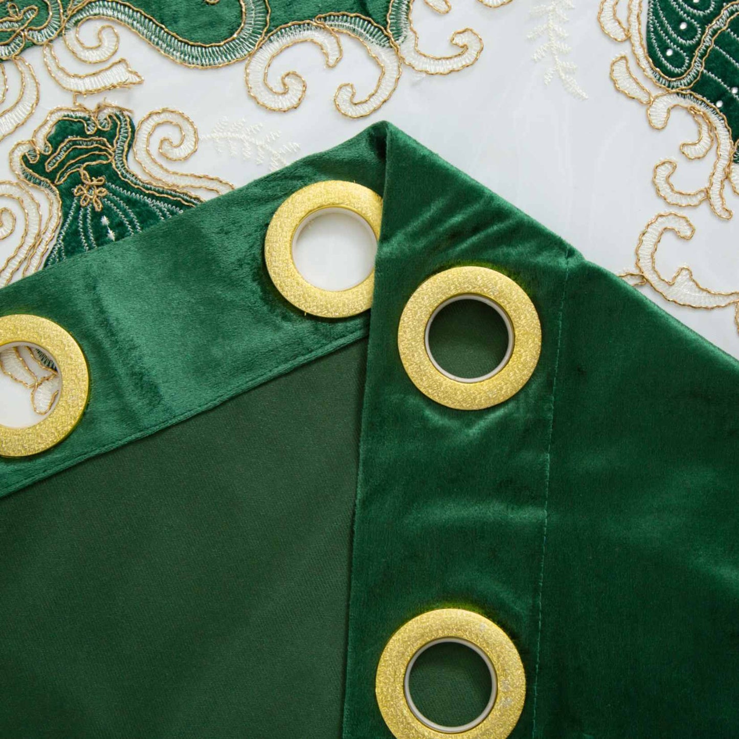 RF-2133 Embroidered Tissue Curtains (6 different colors and available in single piece packing) SWASTIK CREATIONS The Trend Point