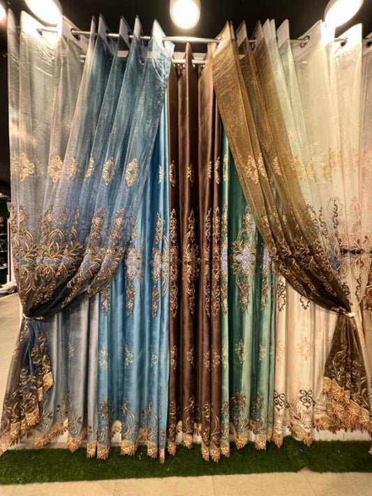 RF 2305 Premium velvet curtain (5 colours) Bestseller - SWASTIK CREATIONS The Trend Point