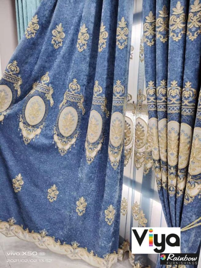 RF-2310 Velvet Curtains (4 different colors and available in single piece packing) SWASTIK CREATIONS The Trend Point