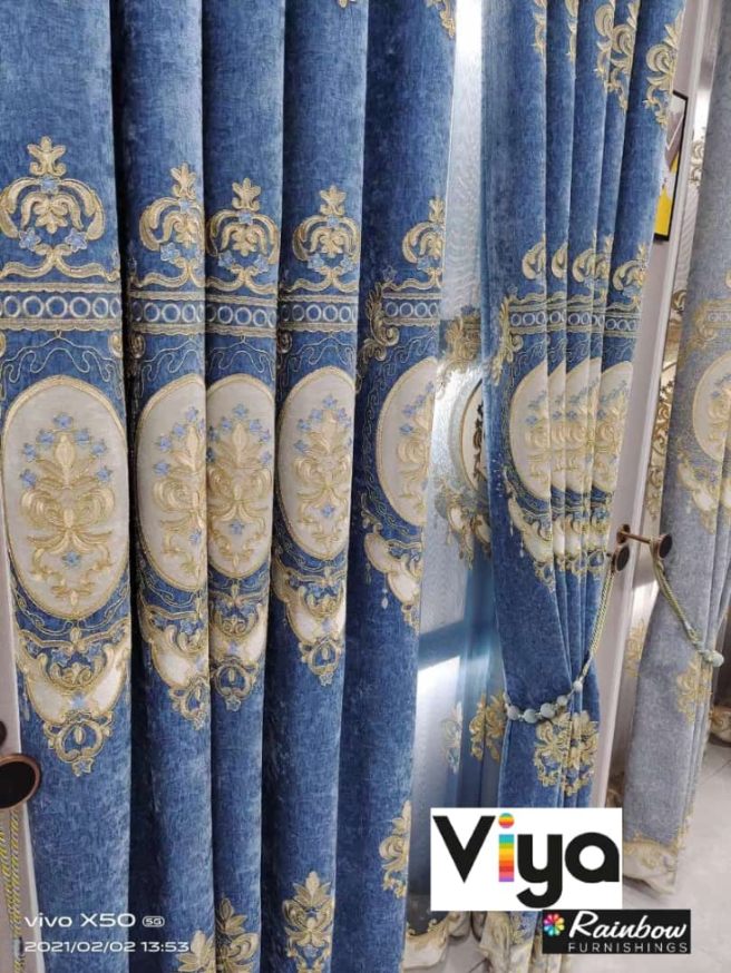 RF-2310 Velvet Curtains (4 different colors and available in single piece packing) SWASTIK CREATIONS The Trend Point