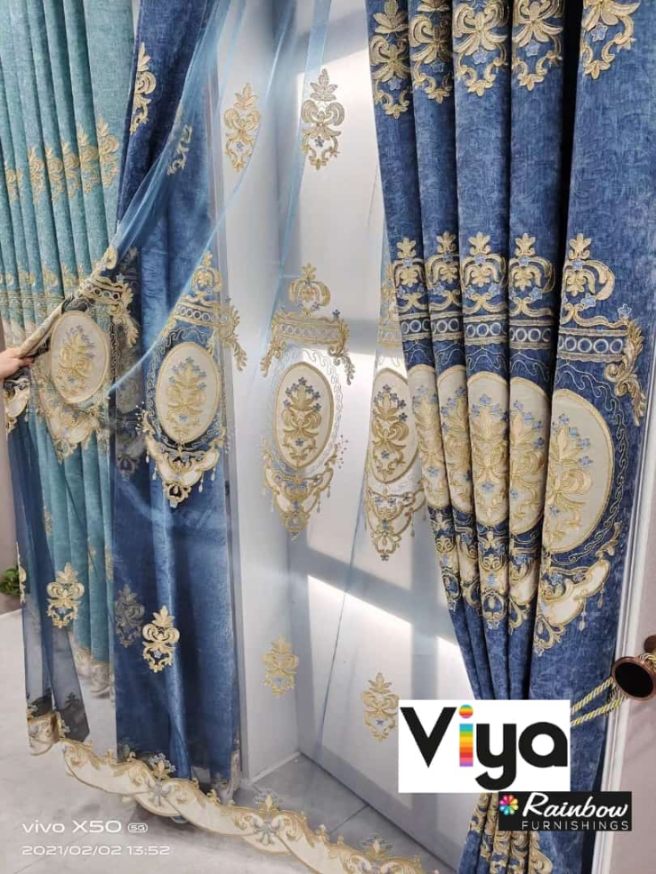 RF-2310 Velvet Curtains (4 different colors and available in single piece packing) SWASTIK CREATIONS The Trend Point