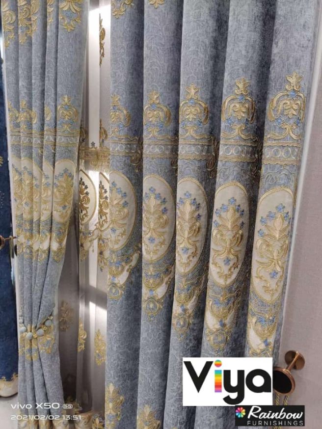 RF-2310 Velvet Curtains (4 different colors and available in single piece packing) SWASTIK CREATIONS The Trend Point