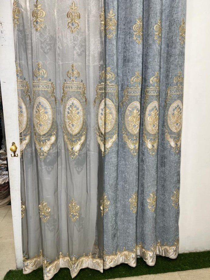 RF-2310 Velvet Curtains (4 different colors and available in single piece packing) SWASTIK CREATIONS The Trend Point