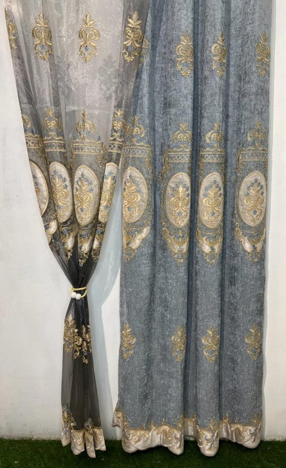 RF-2310 Velvet Curtains (4 different colors and available in single piece packing) SWASTIK CREATIONS The Trend Point