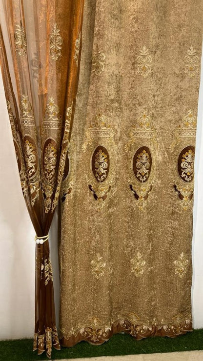 RF-2310 Velvet Curtains (4 different colors and available in single piece packing)