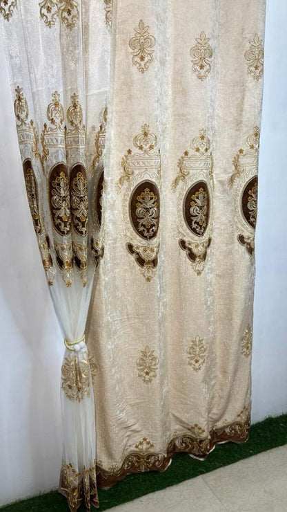 RF-2310 Velvet Curtains (4 different colors and available in single piece packing)