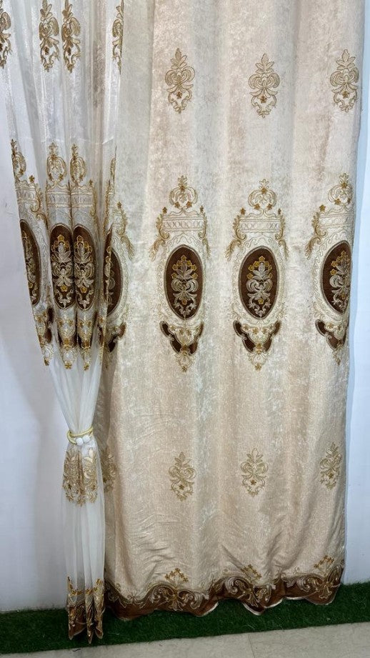 RF-2310 Velvet Curtains (4 different colors and available in single piece packing) SWASTIK CREATIONS The Trend Point