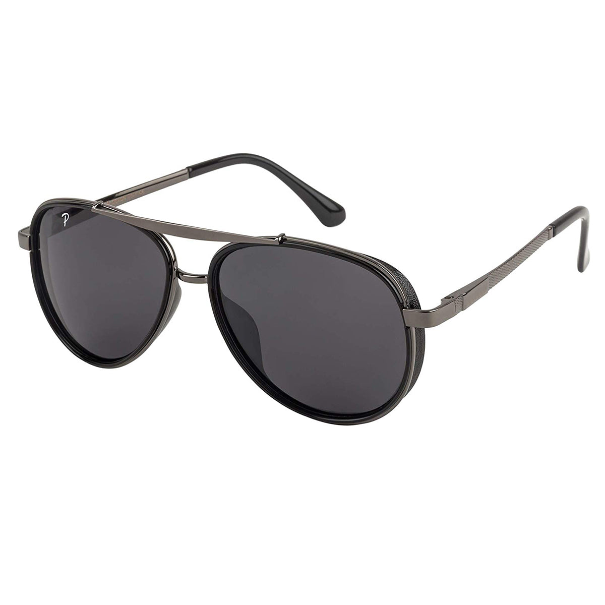 Frogurist 4414 Aviator Sunglasses (SUN-RN-4414-BLK1BLK-M) SWASTIK CREATIONS The Trend Point