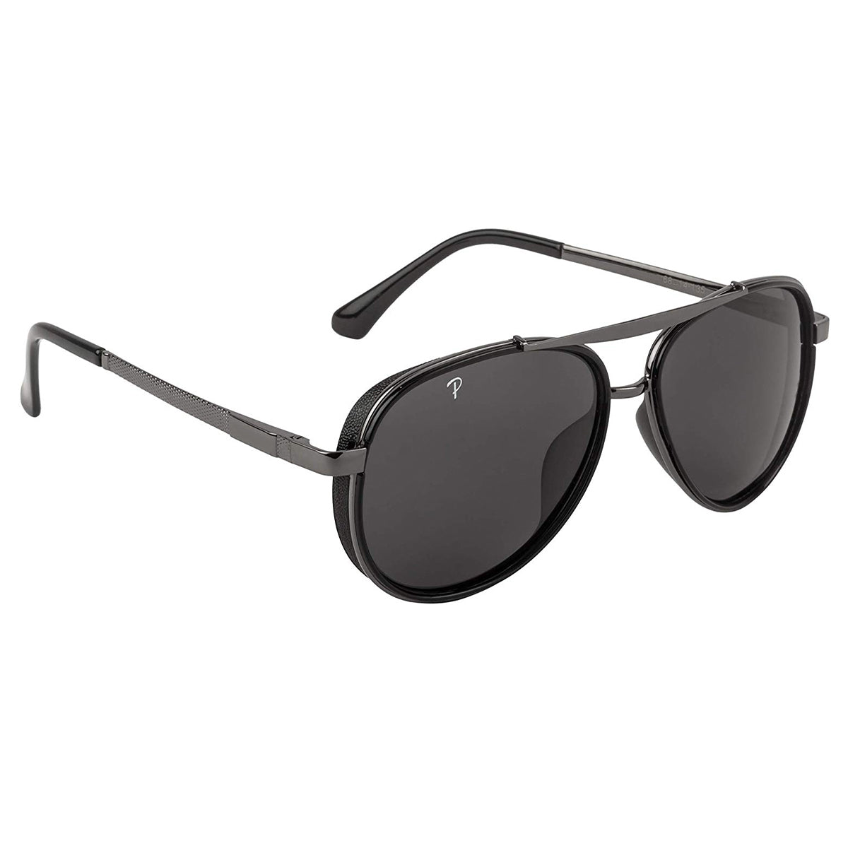 Frogurist 4414 Aviator Sunglasses (SUN-RN-4414-BLK1BLK-M) SWASTIK CREATIONS The Trend Point