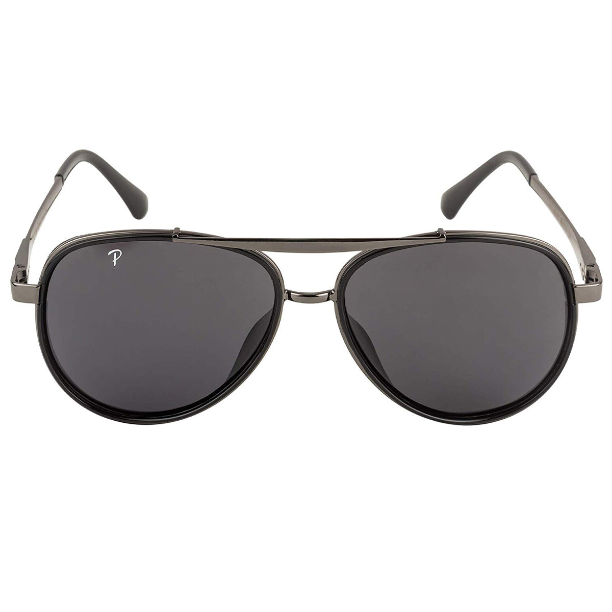 Frogurist 4414 Aviator Sunglasses (SUN-RN-4414-BLK1BLK-M) SWASTIK CREATIONS The Trend Point